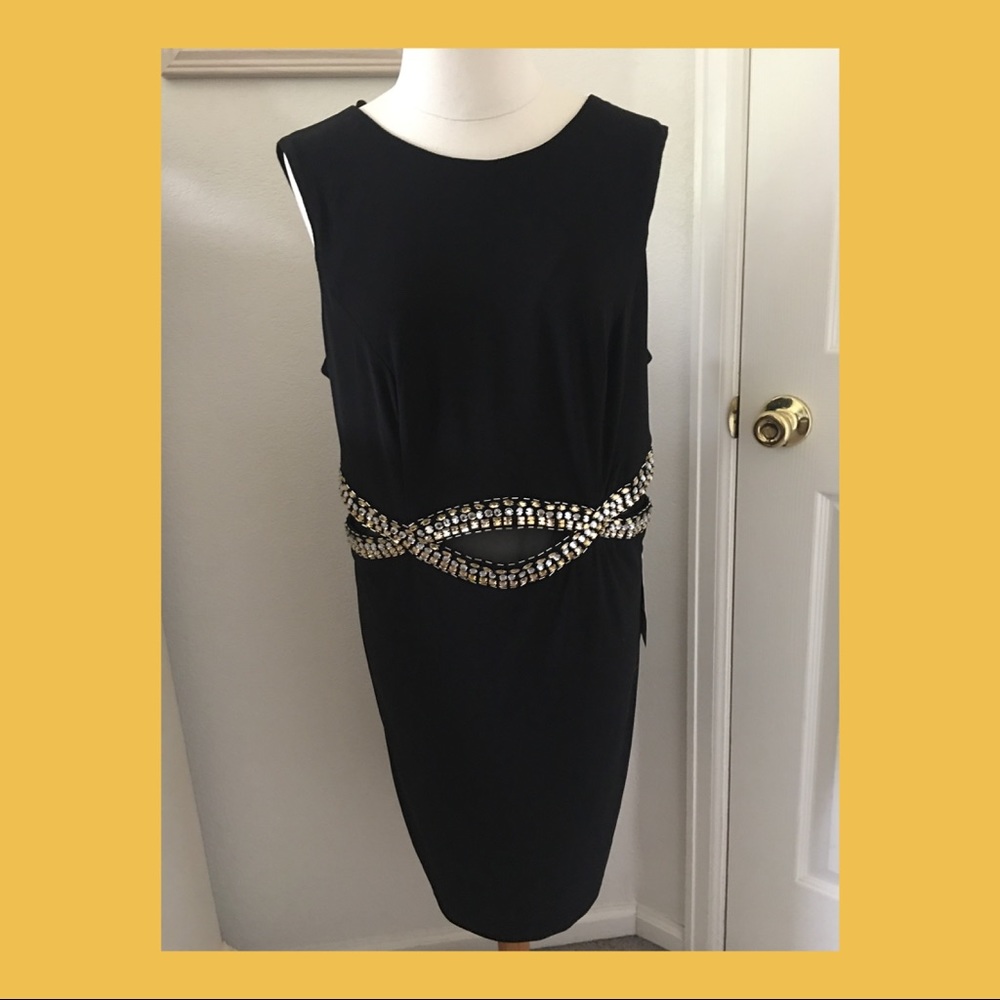 Junior Girls Black Gold Plus Size Dress B. Darlin